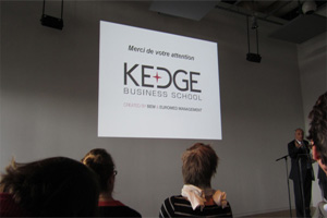 J’étais à la conférence de presse de... Kedge Business School !